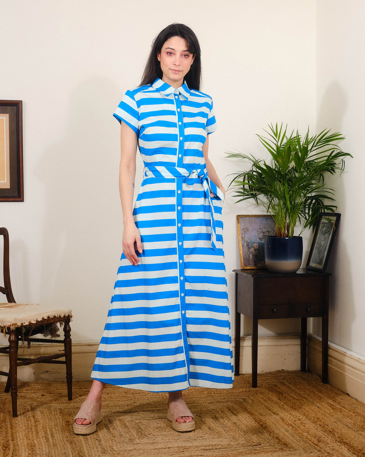 Pretty Vacant MAZI DRESS IN STRIPES BLUE